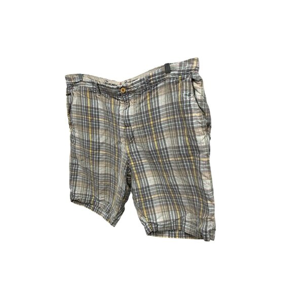 Tommy Bahama Mens Plaid Shorts Size 42 Linen Tencel Blend - Picture 3 of 8